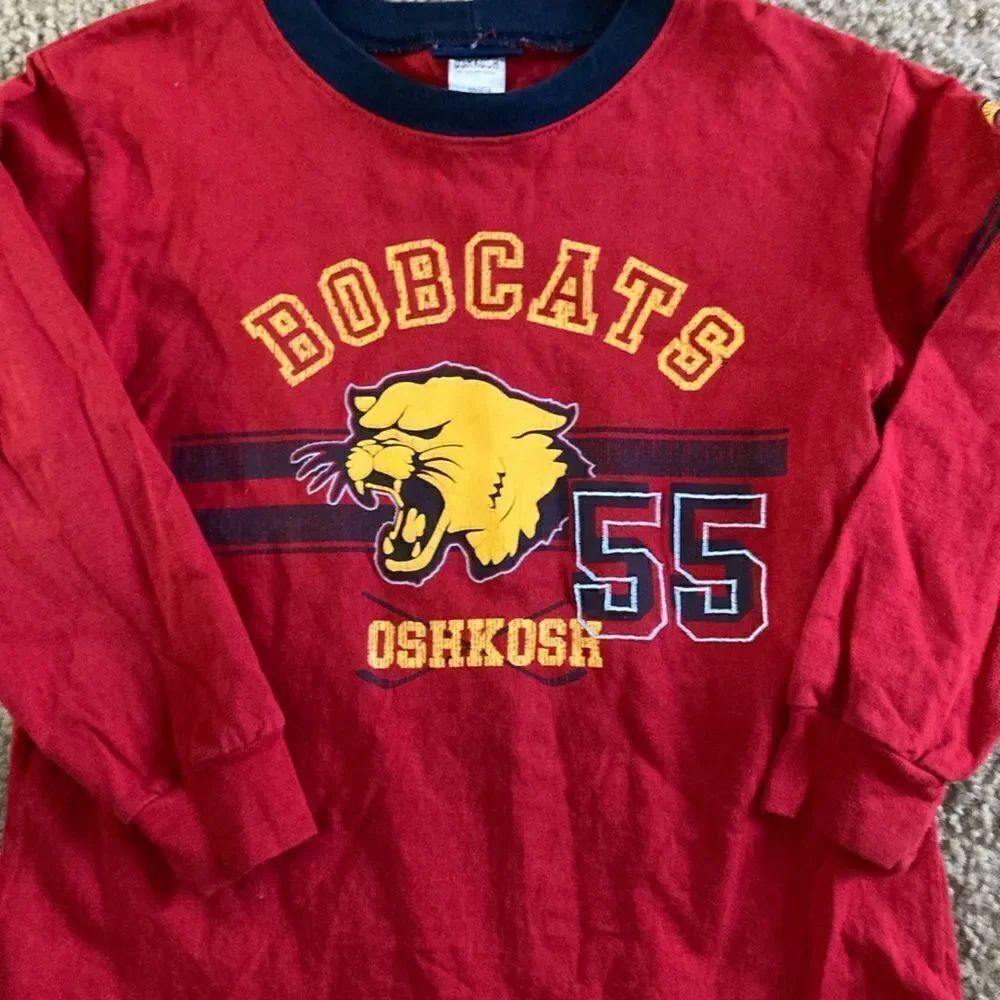 Boys Vintage OshKosh Bobcats Long Sleeve Tshirt